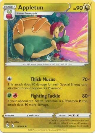 Pokemon pojedyncza karta APPLETUN 121/203 ewoluujące narty