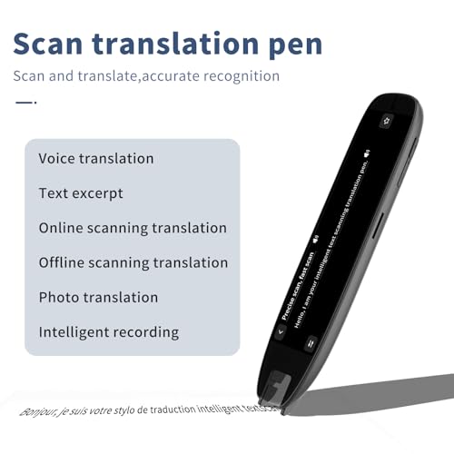 Image of Scan Translator Pen, Dyslexia Tools, Language Translator Device, Text to Speech Reading Pen for Learning Difficulties, Language Learners and Elderly Users, 142 Online /10 Offline Languages