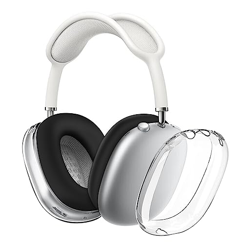 ANYOI �Ή� AirPods Max �P�[�X ���� �\�t�gTPU�f�� AirPods Max �ی�J�o�[ (�u���b�N �w�b�h�o���h�ی�P�[�X+�N���A �C���[�J�b�v�J�o�[) �����h�~ �L�Y�h�~ �����h�~ �h�� �h�o �y�� �S�ʕی�(�N���A�j