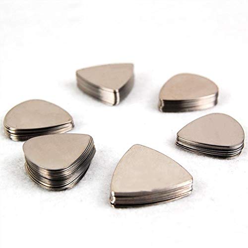 Dmsc . 100pcs Argent Guitare électrique Médiator Guitare métal Choix Basse en Acier Inoxydable No Logo Impression Forme… - Les Beatles, Paul McCartney, John Lennon, RIngo Starr, George Harrison Dmsc . 100pcs Argent Guitare électrique Médiator Guitare métal Choix Basse en Acier Inoxydable No Logo Impression Forme…