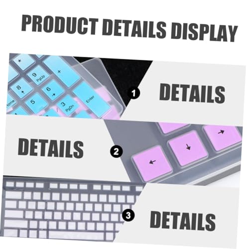 Funda de teclado impermeable de silicona NUOBESTY en morado degradado 4