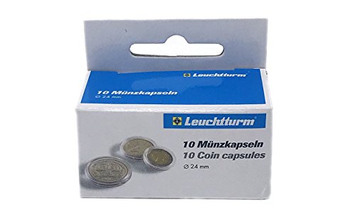 10 Lighthouse Coin Capsules for 24mm Coins (QUARTERS)