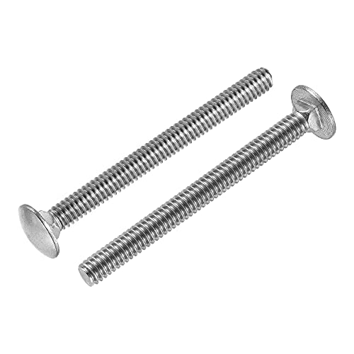 Image of uxcell 1 /4-20x2-3 /4 Carriage Bolt Round Head Square Neck 304 Stainless Steel 10pcs