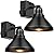 Brightever Motion Sensor Outdoor Wall Lights, Dusk to Dawn Porch Lights Outdoor Wall Sconces, Exterior Barn Lighting Fixtures with Outlet, Black Outside Lights for House, 2-Pack
