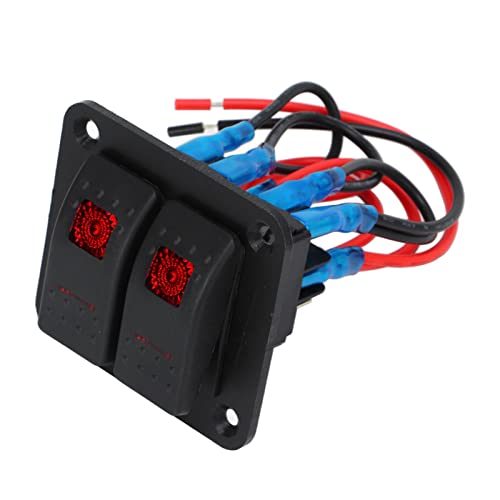 Panel de interruptor basculante de 2 vías impermeable de 12V y 24V para barcos y camiones