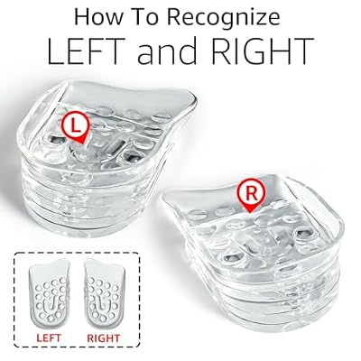 Dr.Foot Adjustable 5-Layer Height Increase Insoles, Silicone Heel Cushion Inserts for Men and Women, Gel Heel Lift Inserts for Leg Length Discrepancy
