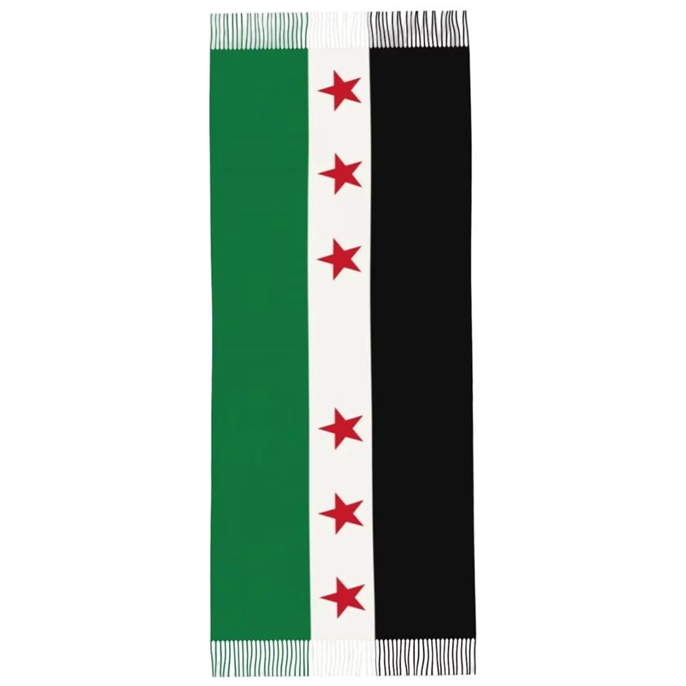 Écharpe drapeau syrien chaude pour affronter le froid en voyage ou en ville