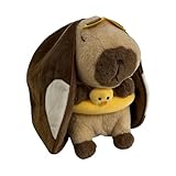Generisch Peluche de animal respirable | Ajustable con música y luz | Capybara de peluche como muñeca de peluche respirable, para adolescentes, estudiantes, adultos, sala de estar, dormitorio