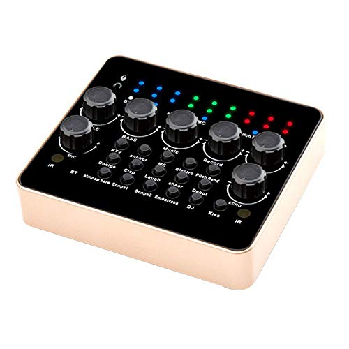 Externe Soundkarte, multifunktionale V10-Soundeffekte Digitaler Audio Mixer USB-Headset-Mikrofon Mobiler Computer Live-Soundkarte
