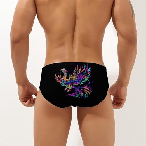 Iridescent Bird Men's Swimsuit Bikini Briefs Swim Underwear Stretchy Swimwear3