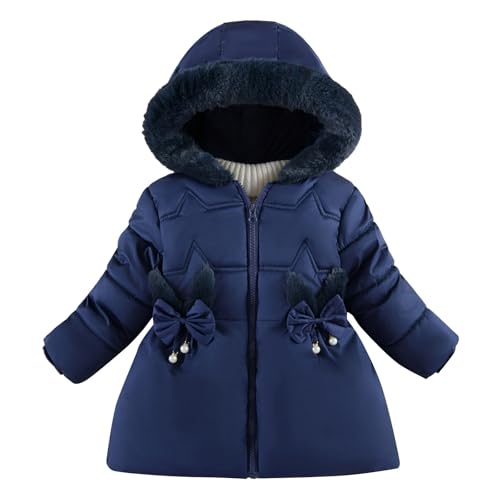 Generisch Chaqueta acolchada acolchada de invierno para niños 2026 Chaqueta gruesa de plumas de moda, marine, 3-4 años