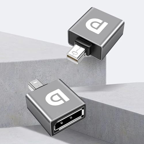 AYMBH DisplayPort Female to Mini DisplayPort Male Adapter, 8K UHD HDR Converter, Aluminum Alloy Shell, High-Speed 32Gbps Transmission, Plug & Play for PC, Laptop, Monitor, and Projector Compatibility