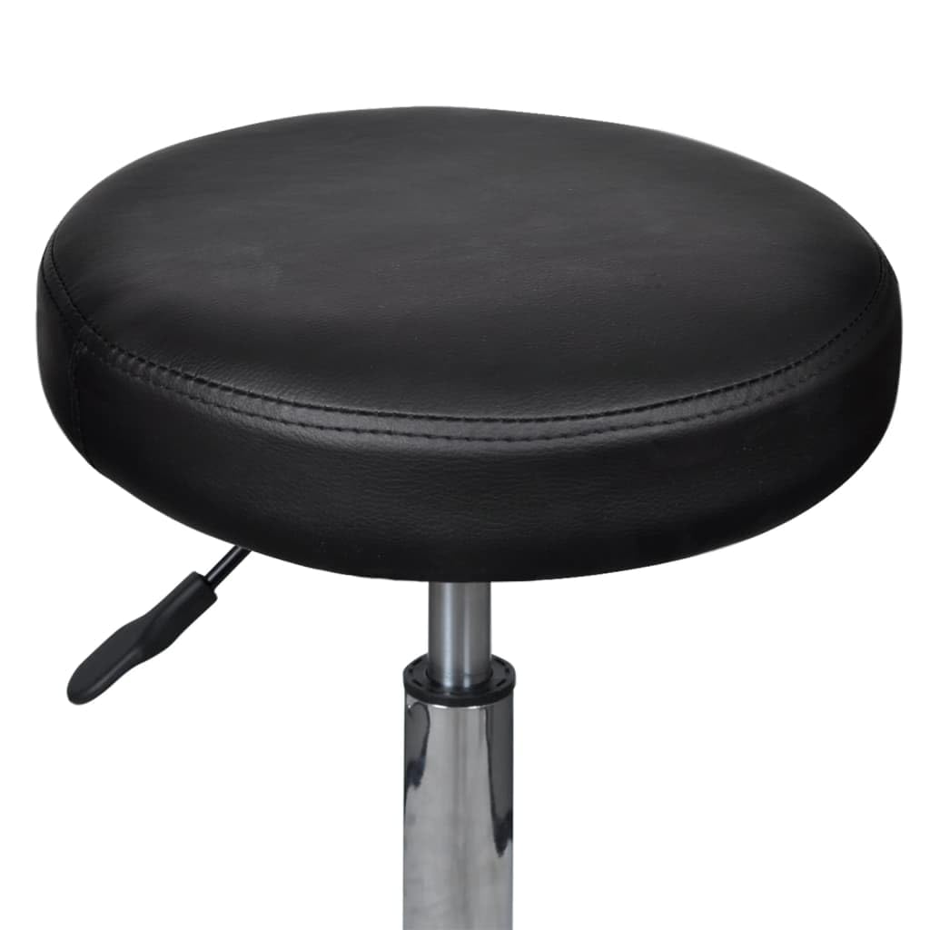 Taburete de oficina con muelle de gas y taburete regulable en altura en estilo moderno para una gran comodidad en color negro