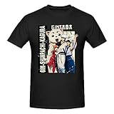 Gintamas Shirt Men's Personalised Short Sleeve T Shirt Fashion Graphic Tees Cool Casual Tops Black 3X-Large