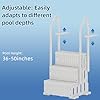 UPHYB Pool Ladder, 3-Step Pool Stairs with Double Handrails and Non-Slip Steps for 36-50” Above Ground and In-Ground Pools, White