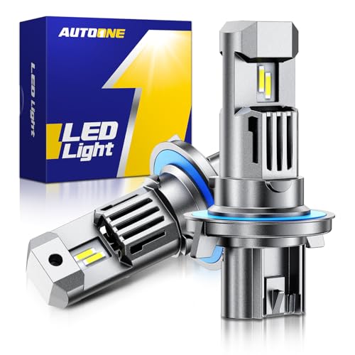 AUTOONE H13/9008 LED Bulb Hi Lo, 70000LM for Automotive Halogen H13 Lights, 1:1 Size 99% Compatibility, 2 PCS