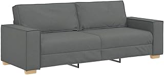 vidaXL Canapé 3 Places Gris foncé 220x78x84 cm Tissu