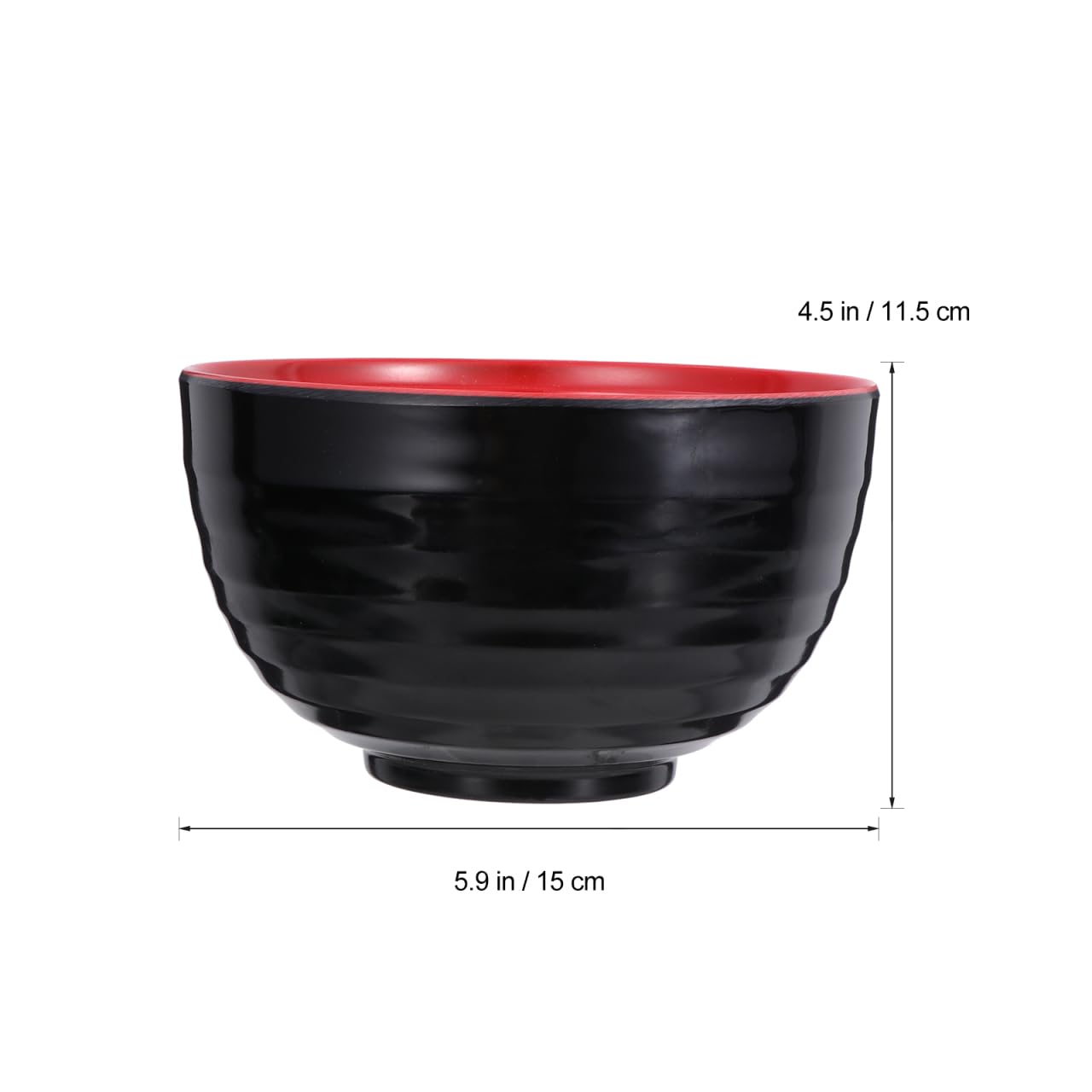 HEMOTON Miso - Ciotole da zuppa giapponesi con coperchio, 2 pezzi (15 x 15 x 11 cm, 5 cm)