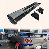 Kazento for Skyline R34 GTR GTT OE for Nissan Rear Trunk Spoiler Wing with Blade/Caps/Stand (Carbon Fiber)