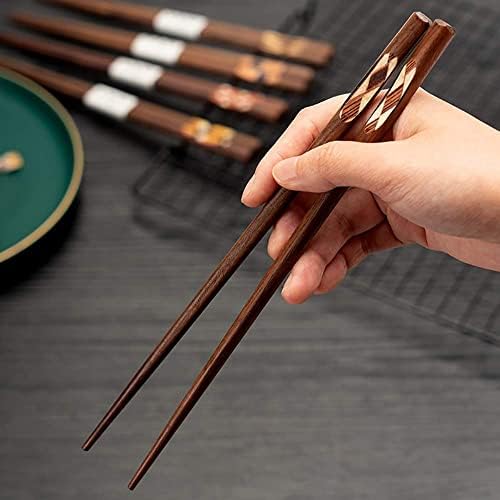 Baguettes réutilisables en bambou pour sushis, japonais, chinois, coréen, passe au lave-vaisselle, coffret cadeau