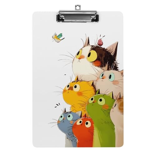 かわいい 猫の目 アクリル クリップボード A4 バインダー クリップホルダ 資料ケース ァイルボード スケッチボード ライティングパッド おしゃれ かわいい 人気 携帯便利 縦型 厚手ク 文房具 絵画 教室 事務用