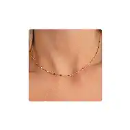 Colourful Bohemian Chain Necklace for Women 18K Gold Plated Chains Necklaces Gold Chokers Trendy Fashion Jewelry