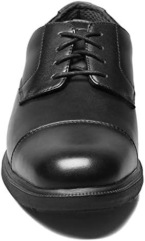 Nunn Bush Men's Melvin Street Cap Toe Oxford with Kore Slip Resistant Walking Comfort Technology, Black, 10.5 | Image 1