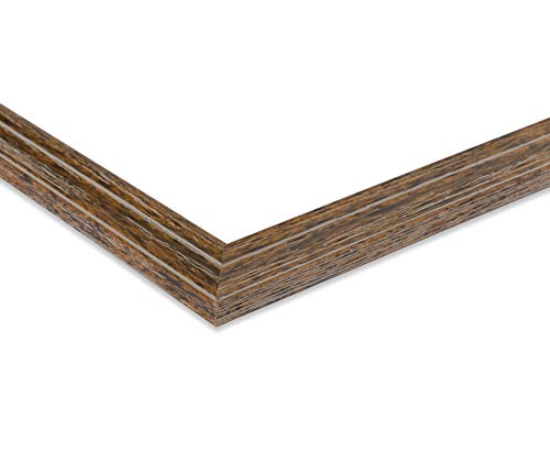 Arttoframes 6X8 Inch Brown Picture Frame, This 1.11" Custom Wood Poster Frame Is Walnut With Black Stripes, For Your Art Or Photos - Comes With Regular Glass, Womd6596-6X8 #TOP2