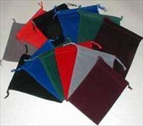 Chessex Manufacturing 2398 Large Suedecloth Dice Bag44; Black