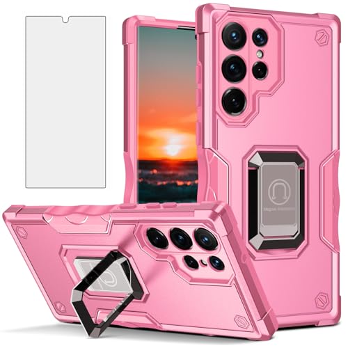 Coque Samsung S25 Ultra protection intégrale haut de gamme verre et anneau