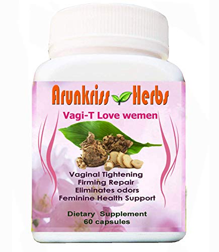 Arunkriss Herbs Vagi-T Love Women Vaginal Tightening Herbal Supplement Herb Curcuma Comosa Firming and Repair for Women 60 Capsules