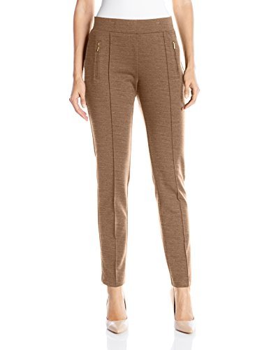 Ruby Rd Womens Pull-on Stretch Ponte Pant with Front Zipper Pocket