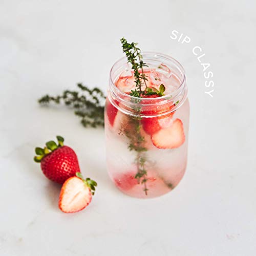 Tossware Pop 16Oz Mason, Premium Quality, Recyclable, Unbreakable & Crystal Clear Plastic Drinking Jar, 12 Count (Pack Of 1) #TOP5