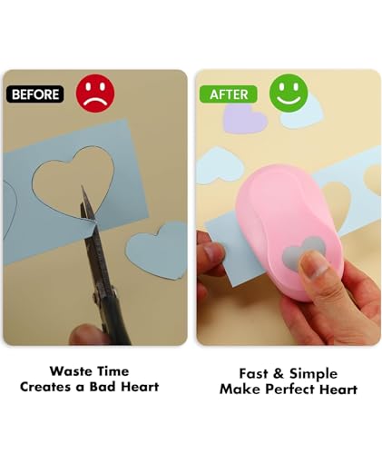 Image of 101 Pcs Stamp Puncher and Origami Paper, Postage Stamp Punch, Paper Punch Tool Set for DIY Scrapbooking and Craft Projects (pink)