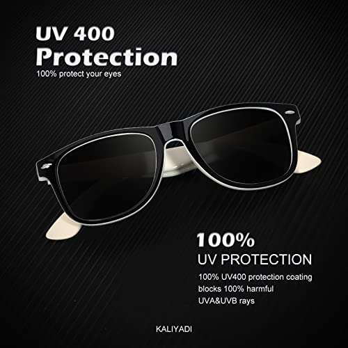 Image of KALIYADI Polarized Sunglasses for Men and Women Matte Finish Sun glasses Color Mirror Lens UV Blocking (3 Pack)