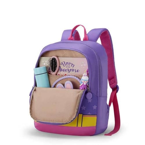 Image of American Tourister Swiddle 4.0Bp Buterfly Ylw, Kids Activity Backpack, Age 4-6 Years, 2 Full Compartments