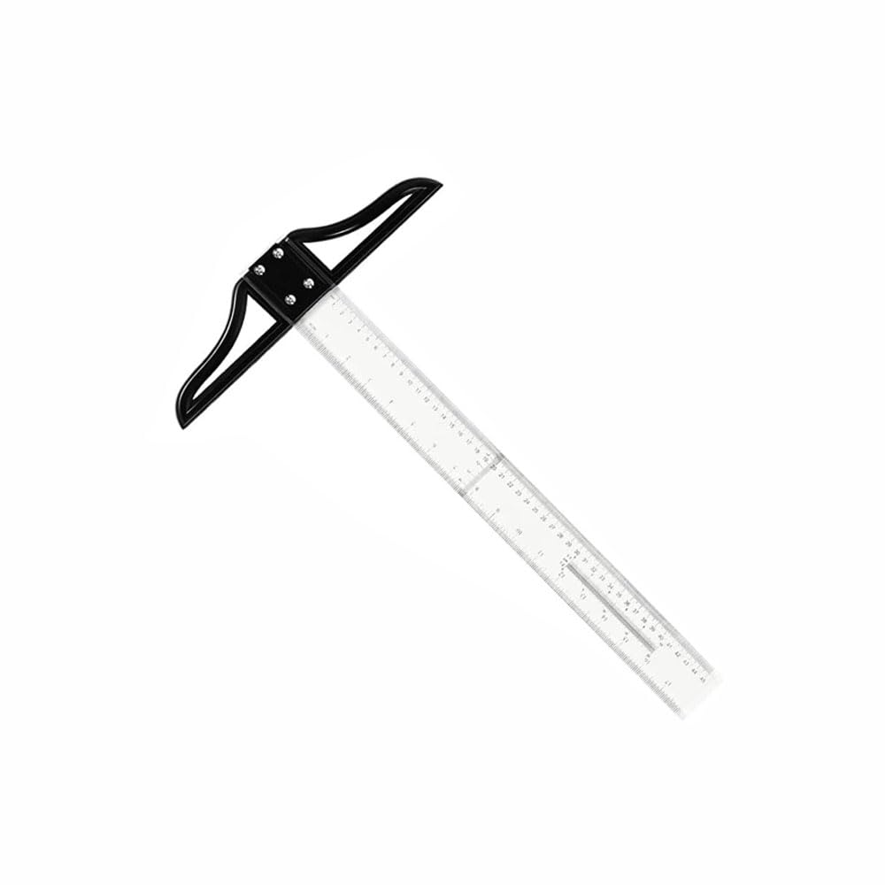 SENRISE 45cm/18in T Ruler Plastic Acrylic Clear T-Square for Crafting