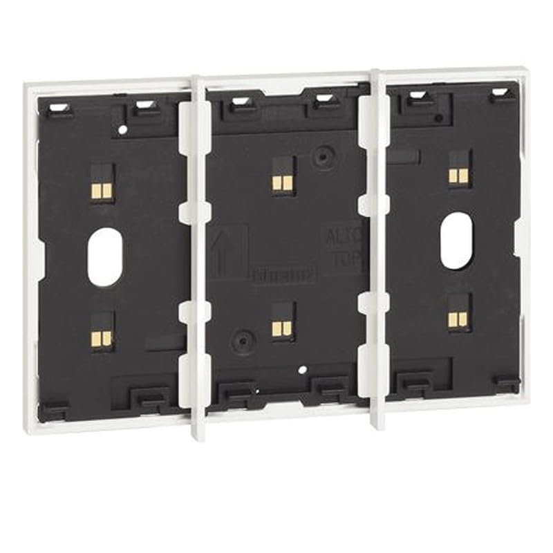 Support 3 modules blanc Bticino KW8103 pour aligner parfaitement vos interrupteurs sans jeu