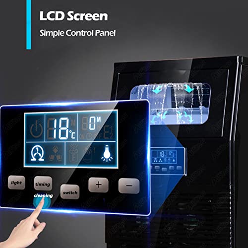 PanHuiWen Kommerzielle Eiswürfelmaschine 40 kg/24 Stunden Eismaschine Ice Cube Maker Bottle mit LCD-Bedienfeld und… – Bild 7