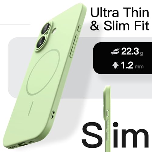 Image of JETech Magnetic Slim Case for iPhone 17 6.3-Inch, Compatible with MagSafe, Ultra-Thin Lightweight Minimalist Phone Cover with Matte Finish and Full Camera Lens Protection (Sage)