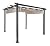 Coolaroo Aurora Pergola, Backyard or Patio Shade Pergola, Light Filtering 90% UV Block, 9'10" x 9'10", Smoke