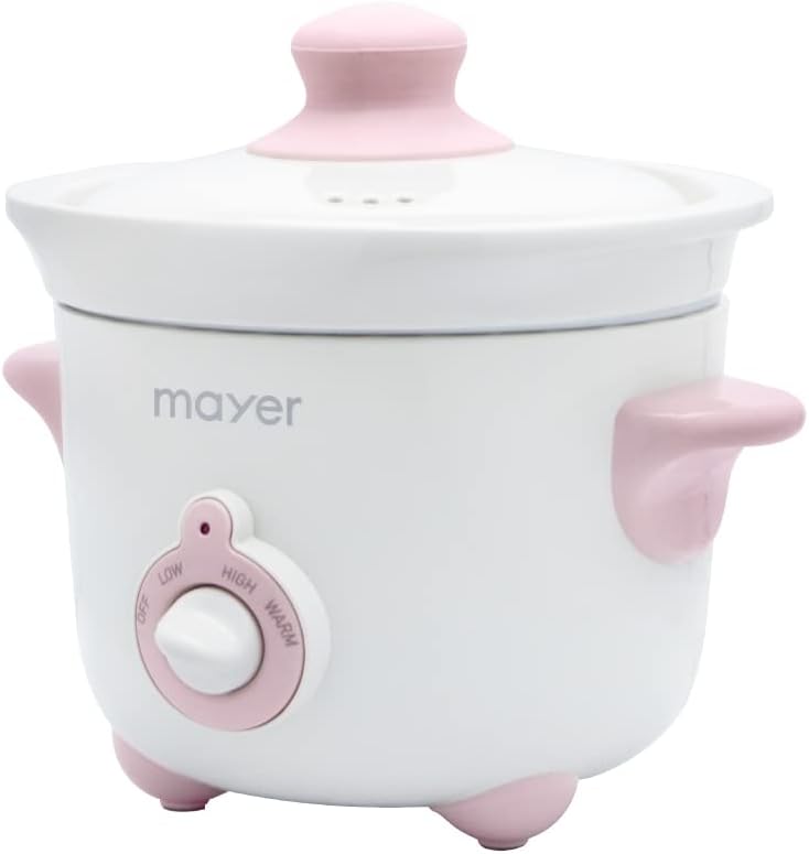 Mayer MMSC15-PK Slow Cooker angled view showing handles