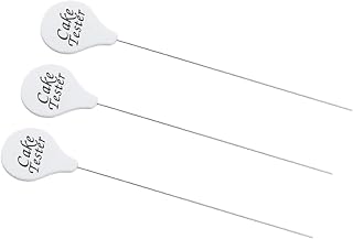 3pcs Stainless Steel Cake Tester Needles with Anti-slip Grip for Baking Cakes Bread Muffins Reusable Cooking Bread Tool for Professional Bakers and Home Use