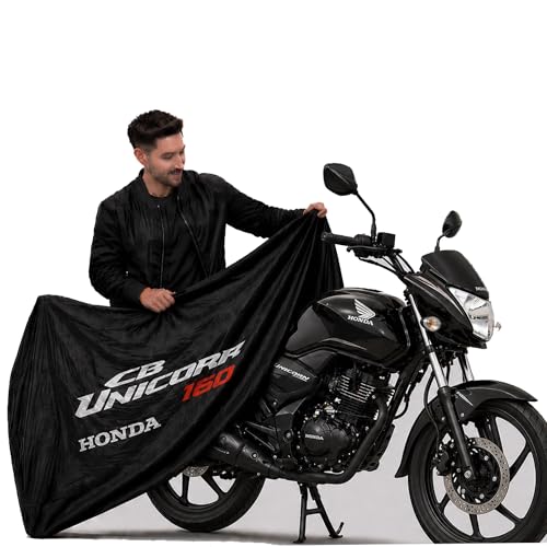 Image of Kayme Motorcycle Cover Waterproof Heavy Duty All Weather, Quad 4 Wheeler Cover Sun Rain Snow Protection (Mid-Black, Unicorn 160)