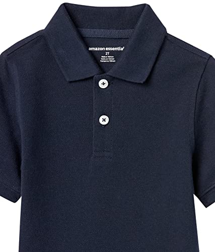 Image of Amazon Essentials Boys and Toddlers' School Uniform Short-Sleeve Pique Polo Shirts, Breathable Cotton, Button Closure