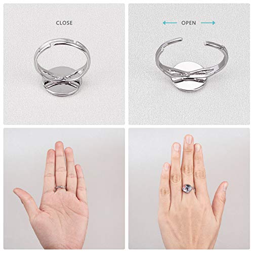 Supports de bagues réglables pour cabochons de 12 mm, la solution aux problèmes de taille - 7