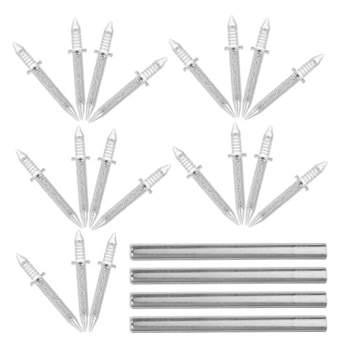 jojofuny Clavos de Doble Cabeza sin Marcas para Rodapiés, 200 Piezas con 4 Mangas de Instalación, Acero Resistente, Fijación Oculta para Bricolaje y Mejora del Hogar