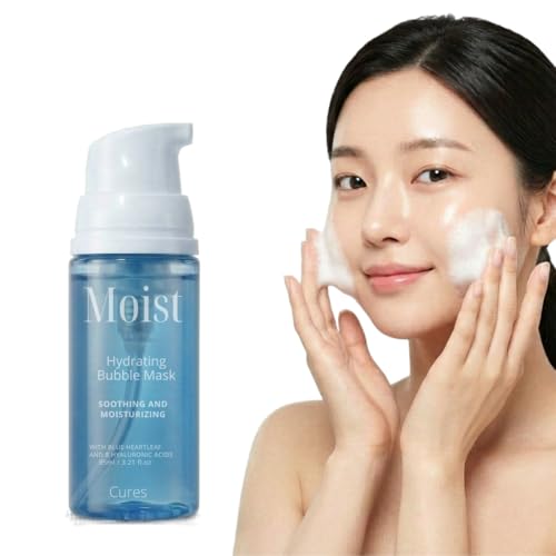 Image of Curest Micro Bubble Wash-Free Radiant Glow Hydrating (Hydrating) | Korean skin care set featuring micro bubble mask korean formula; rapid 10 seconds bubbl ultimate moisturizing makeup prep