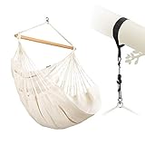 LA SIESTA® Habana Baumwoll Hängesessel & Baum- & Pfosten-Befestigung - Hängesessel für Indoor...
