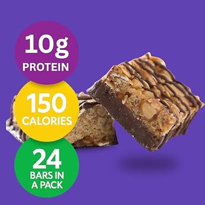HMR Fudge Graham & Double Chocolate Chip Protein Bars | 24 Count Variety Pack | 10g Protein Each | Low-Calorie, Nutritious Snack & Dessert | Supports Weight Maintenance & Healthy Lifestyle